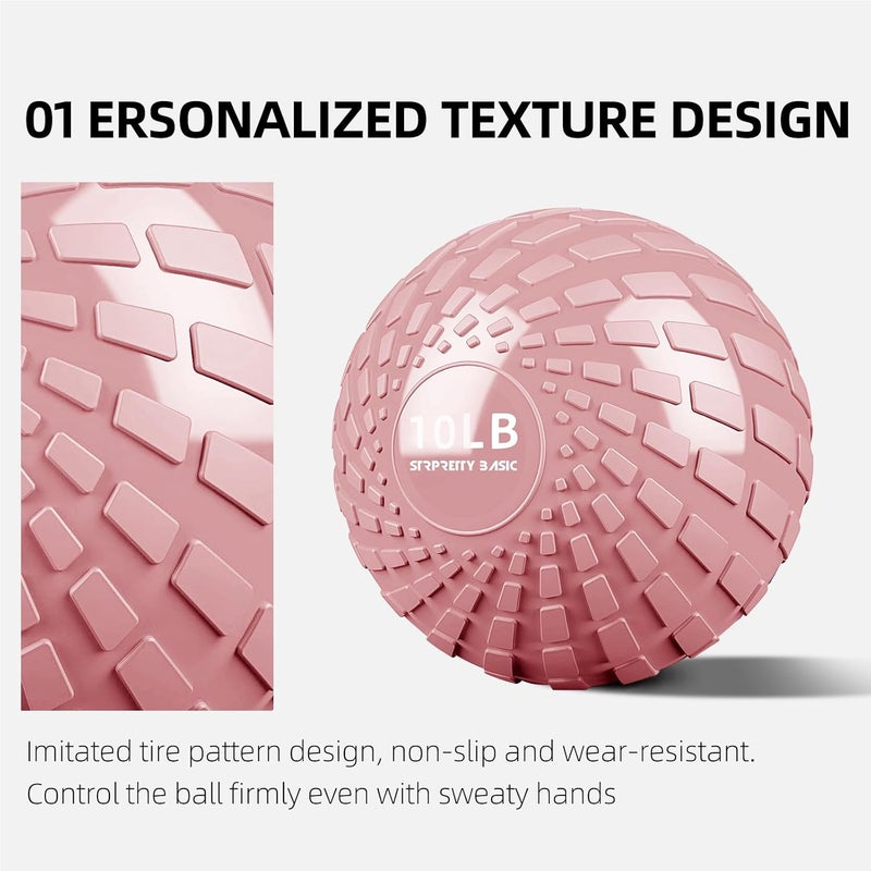 STRPRETTY BASIC Medicine Ball 10 lbs Slam Ball Weighted Balls for Exercise Strength and Crossfit Workout - Image 2